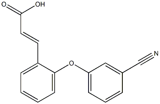 3-[2-(3-cyanophenoxy)phenyl]prop-2-enoic acid Struktur