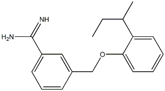 3-[2-(butan-2-yl)phenoxymethyl]benzene-1-carboximidamide Struktur