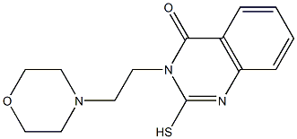 3-[2-(morpholin-4-yl)ethyl]-2-sulfanyl-3,4-dihydroquinazolin-4-one Struktur