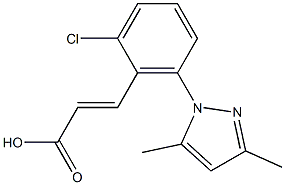 3-[2-chloro-6-(3,5-dimethyl-1H-pyrazol-1-yl)phenyl]prop-2-enoic acid Struktur