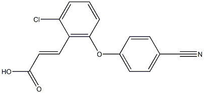 3-[2-chloro-6-(4-cyanophenoxy)phenyl]prop-2-enoic acid Struktur