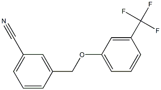 3-[3-(trifluoromethyl)phenoxymethyl]benzonitrile Struktur