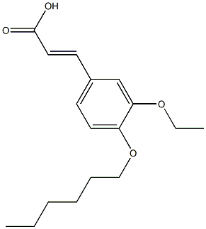 3-[3-ethoxy-4-(hexyloxy)phenyl]prop-2-enoic acid Struktur