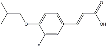 3-[3-fluoro-4-(2-methylpropoxy)phenyl]prop-2-enoic acid Struktur