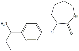 3-[4-(1-aminopropyl)phenoxy]azepan-2-one Struktur