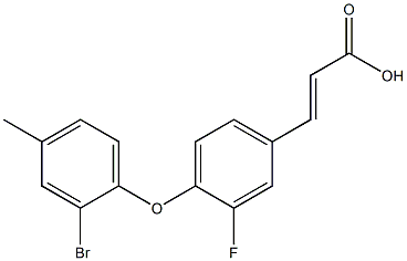 3-[4-(2-bromo-4-methylphenoxy)-3-fluorophenyl]prop-2-enoic acid Struktur