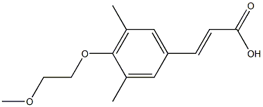 3-[4-(2-methoxyethoxy)-3,5-dimethylphenyl]prop-2-enoic acid Struktur