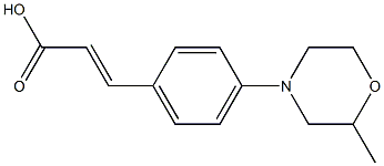 3-[4-(2-methylmorpholin-4-yl)phenyl]prop-2-enoic acid Struktur