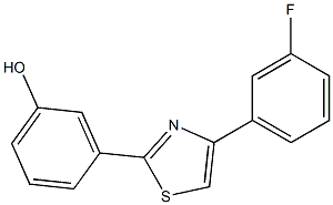 3-[4-(3-fluorophenyl)-1,3-thiazol-2-yl]phenol Struktur