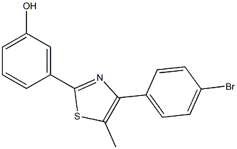 3-[4-(4-bromophenyl)-5-methyl-1,3-thiazol-2-yl]phenol Struktur