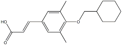 3-[4-(cyclohexylmethoxy)-3,5-dimethylphenyl]prop-2-enoic acid Struktur