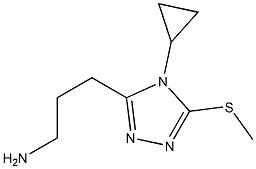 3-[4-cyclopropyl-5-(methylthio)-4H-1,2,4-triazol-3-yl]propan-1-amine Struktur