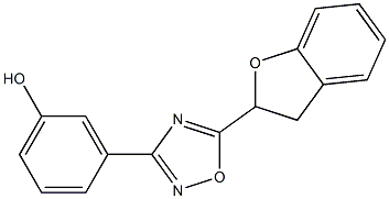 3-[5-(2,3-dihydro-1-benzofuran-2-yl)-1,2,4-oxadiazol-3-yl]phenol Struktur