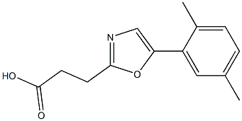 3-[5-(2,5-dimethylphenyl)-1,3-oxazol-2-yl]propanoic acid Struktur