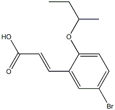 3-[5-bromo-2-(butan-2-yloxy)phenyl]prop-2-enoic acid Struktur