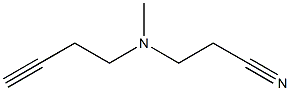 3-[but-3-yn-1-yl(methyl)amino]propanenitrile Struktur