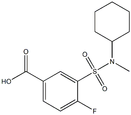 3-[cyclohexyl(methyl)sulfamoyl]-4-fluorobenzoic acid Struktur