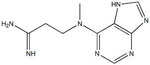 3-[methyl(7H-purin-6-yl)amino]propanimidamide Struktur