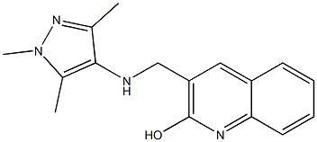 3-{[(1,3,5-trimethyl-1H-pyrazol-4-yl)amino]methyl}quinolin-2-ol Struktur