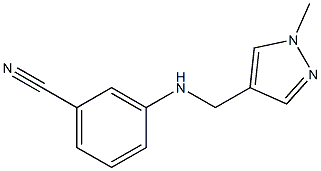 3-{[(1-methyl-1H-pyrazol-4-yl)methyl]amino}benzonitrile Struktur