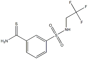 3-{[(2,2,2-trifluoroethyl)amino]sulfonyl}benzenecarbothioamide Struktur