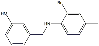 3-{[(2-bromo-4-methylphenyl)amino]methyl}phenol Struktur