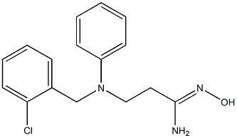 3-{[(2-chlorophenyl)methyl](phenyl)amino}-N'-hydroxypropanimidamide Struktur