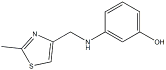 3-{[(2-methyl-1,3-thiazol-4-yl)methyl]amino}phenol Struktur