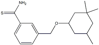 3-{[(3,3,5-trimethylcyclohexyl)oxy]methyl}benzene-1-carbothioamide Struktur