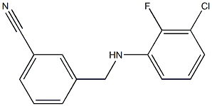 3-{[(3-chloro-2-fluorophenyl)amino]methyl}benzonitrile Struktur