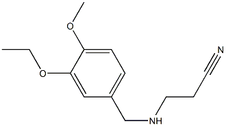 3-{[(3-ethoxy-4-methoxyphenyl)methyl]amino}propanenitrile Struktur