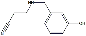 3-{[(3-hydroxyphenyl)methyl]amino}propanenitrile Struktur