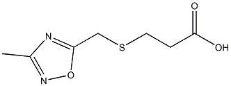 3-{[(3-methyl-1,2,4-oxadiazol-5-yl)methyl]sulfanyl}propanoic acid Struktur