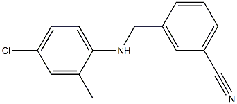 3-{[(4-chloro-2-methylphenyl)amino]methyl}benzonitrile Struktur