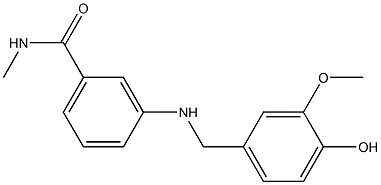 3-{[(4-hydroxy-3-methoxyphenyl)methyl]amino}-N-methylbenzamide Struktur