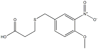 3-{[(4-methoxy-3-nitrophenyl)methyl]sulfanyl}propanoic acid Struktur