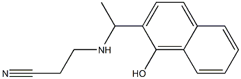 3-{[1-(1-hydroxynaphthalen-2-yl)ethyl]amino}propanenitrile Struktur