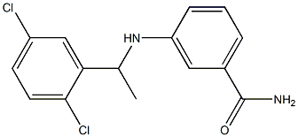 3-{[1-(2,5-dichlorophenyl)ethyl]amino}benzamide Struktur