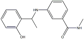 3-{[1-(2-hydroxyphenyl)ethyl]amino}-N-methylbenzamide Struktur