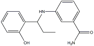 3-{[1-(2-hydroxyphenyl)propyl]amino}benzamide Struktur