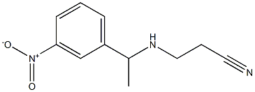 3-{[1-(3-nitrophenyl)ethyl]amino}propanenitrile Struktur