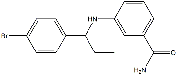 3-{[1-(4-bromophenyl)propyl]amino}benzamide Struktur