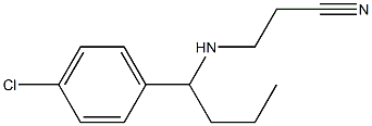 3-{[1-(4-chlorophenyl)butyl]amino}propanenitrile Struktur