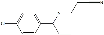 3-{[1-(4-chlorophenyl)propyl]amino}propanenitrile Struktur