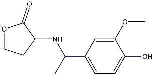 3-{[1-(4-hydroxy-3-methoxyphenyl)ethyl]amino}oxolan-2-one Struktur