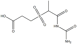 3-{[1-(carbamoylamino)-1-oxopropane-2-]sulfonyl}propanoic acid Struktur