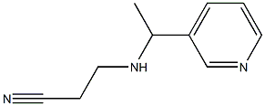 3-{[1-(pyridin-3-yl)ethyl]amino}propanenitrile Struktur