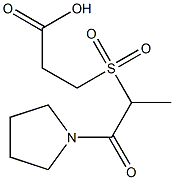 3-{[1-oxo-1-(pyrrolidin-1-yl)propane-2-]sulfonyl}propanoic acid Struktur