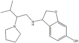 3-{[3-methyl-2-(pyrrolidin-1-yl)butyl]amino}-2,3-dihydro-1-benzofuran-6-ol Struktur