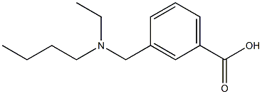 3-{[butyl(ethyl)amino]methyl}benzoic acid Struktur